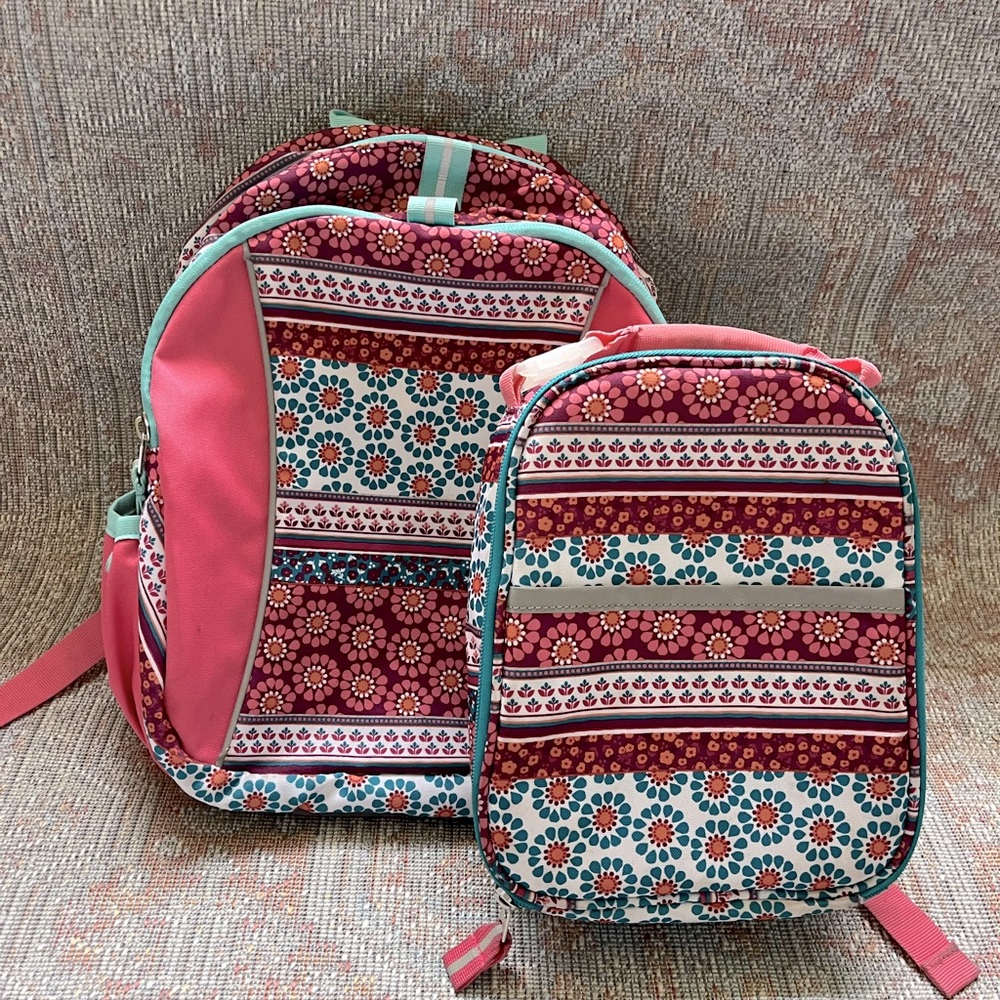 Garnet Hill Eco Backpack Jr w/ Matching Lunch Bag